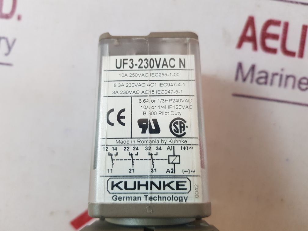 Kuhnke Uf3-230Vac N Relay W/Socket
