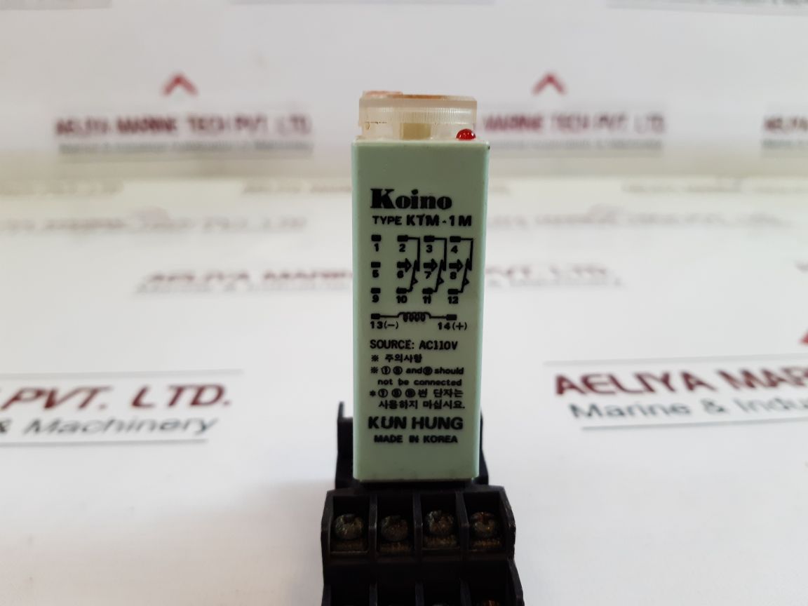 Kun Hung Ktm-1M Timing Relay 0 To 30 Sec With Socket Base
