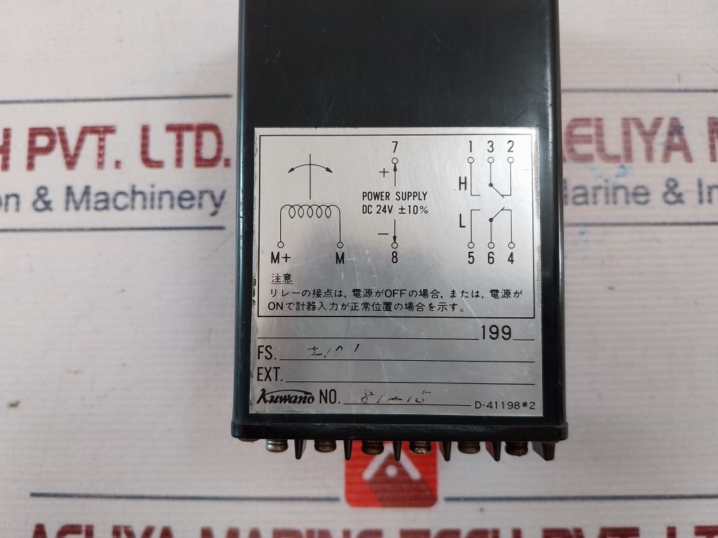 Kuwano Rlm-80 200 To +200 Rpm Meter