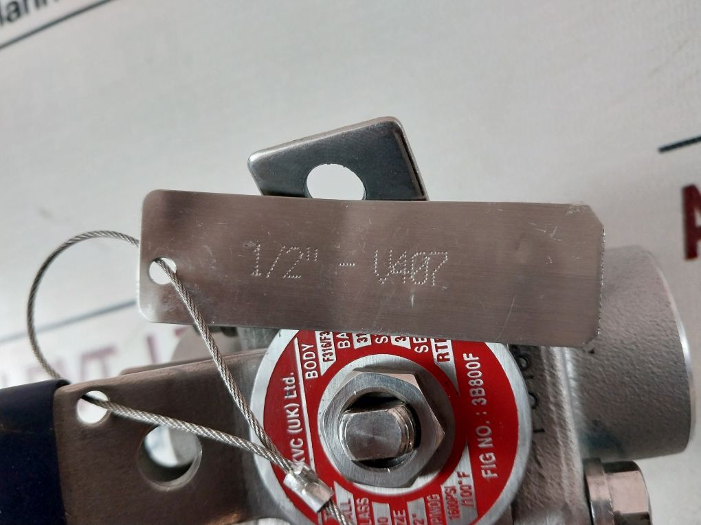 Kvc 3B800F Ball Valve 1/2” 1600 Psi/ 100°F