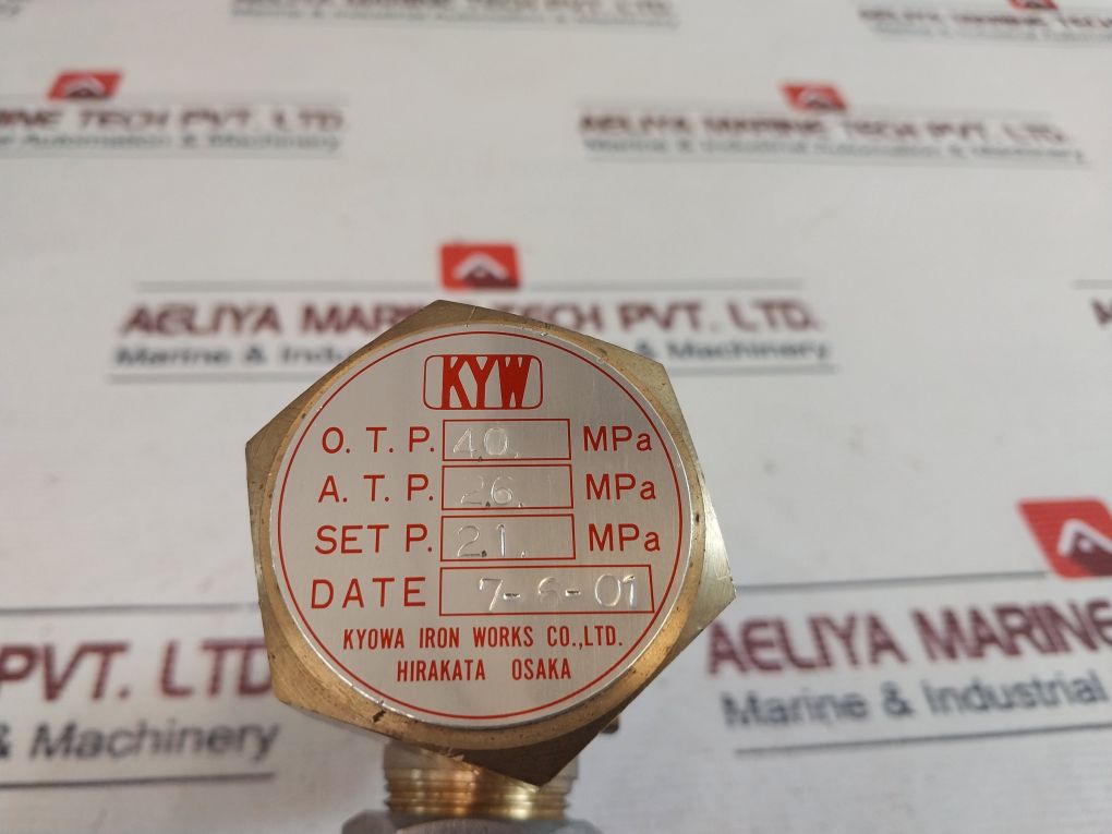 Kyowa Iron Works Kyw Refrigeration Safety Valve