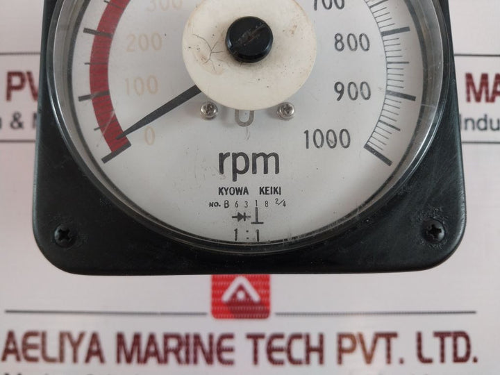 Kyowa Keiki B6318 2/4 Tachometer 0-1000 Rpm