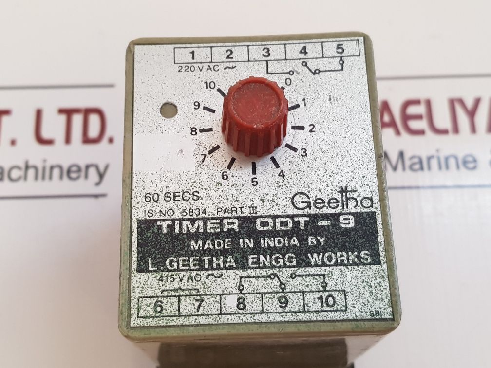 Set of 3x L.geetha odt-9 timer 220/415 vac~