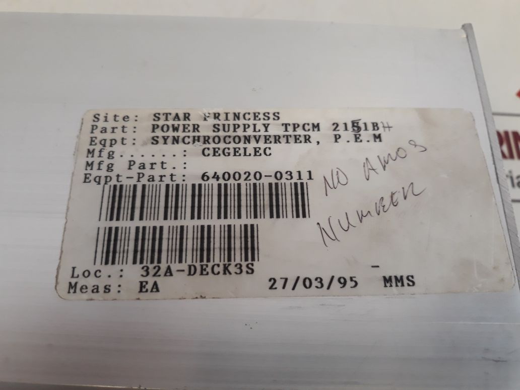 Laboratorie Francais D’electronique Power Supply Tpcm 2151Bh