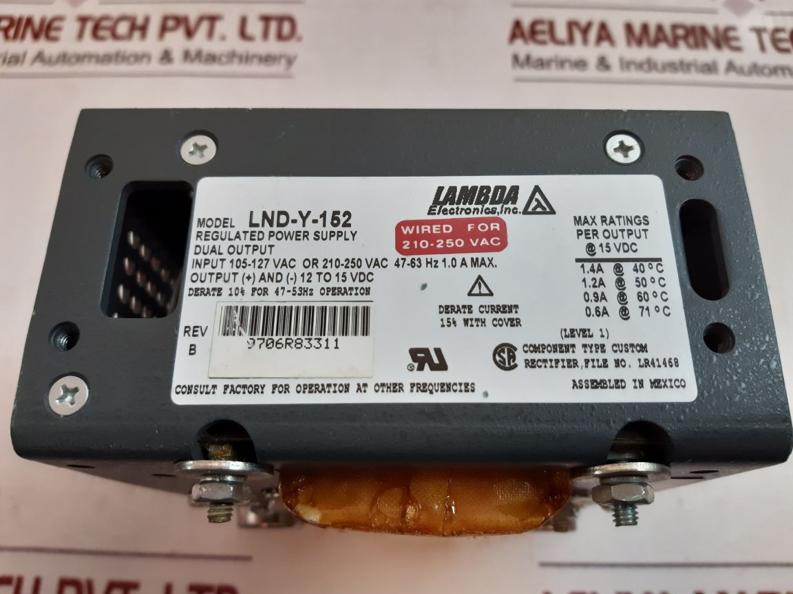 Lambda Lnd-y-152 Regulated Power Supply