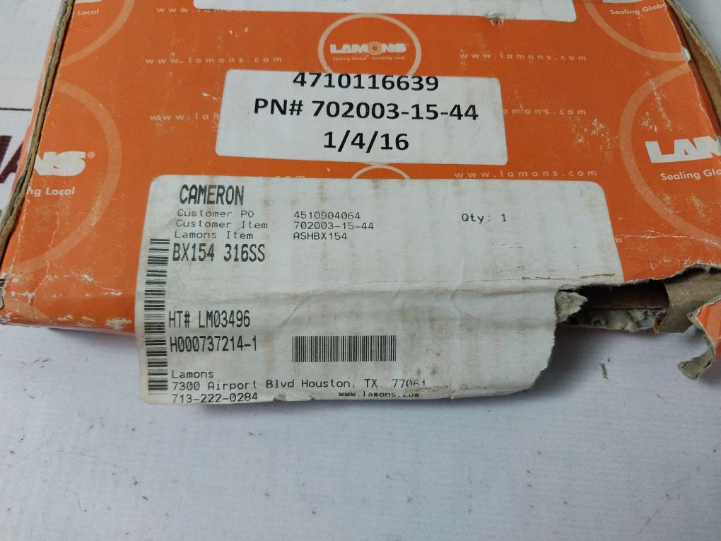 Lamons Api 6A Bx154 Gasket Ring 702003-15-44