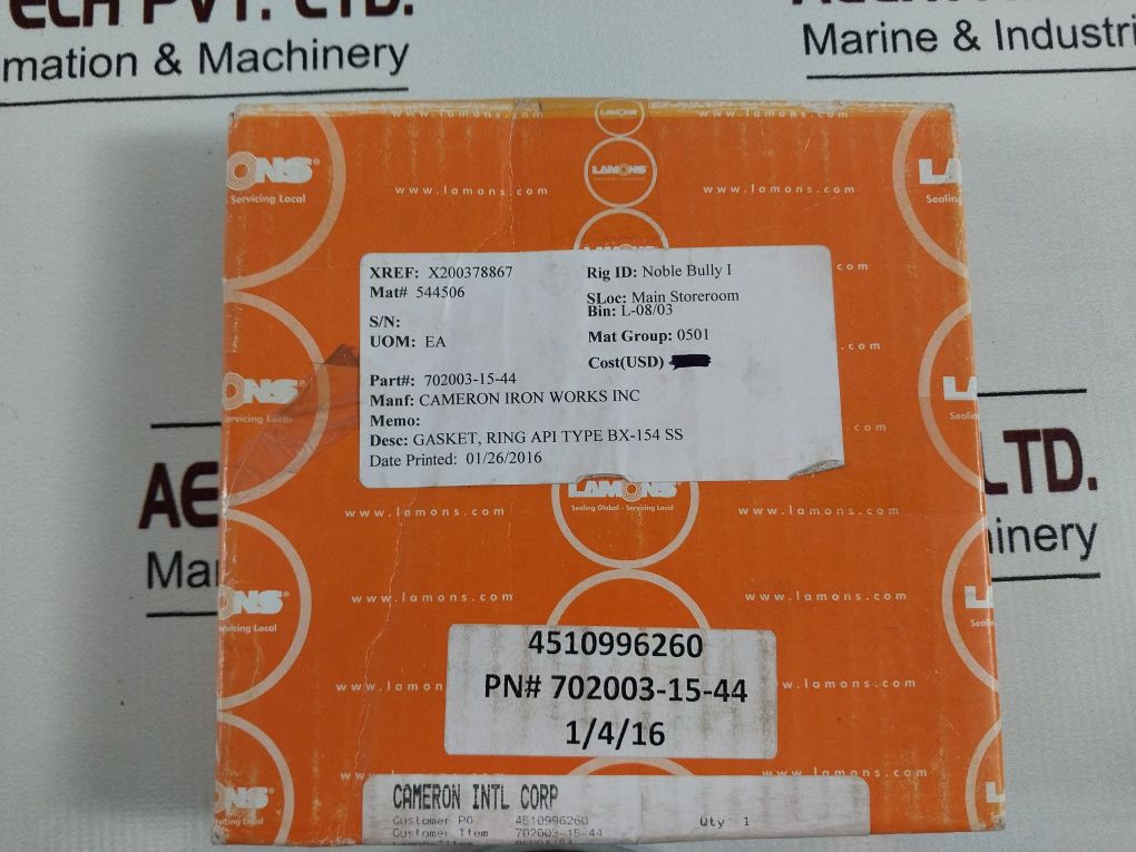 Lamons Api 6A Gasket Ring 702003-15-44
