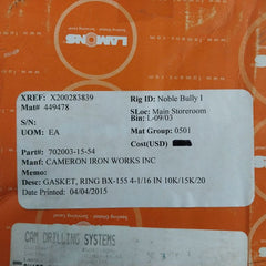Lot Of 5X Lamons Bx155 Gasket Ring