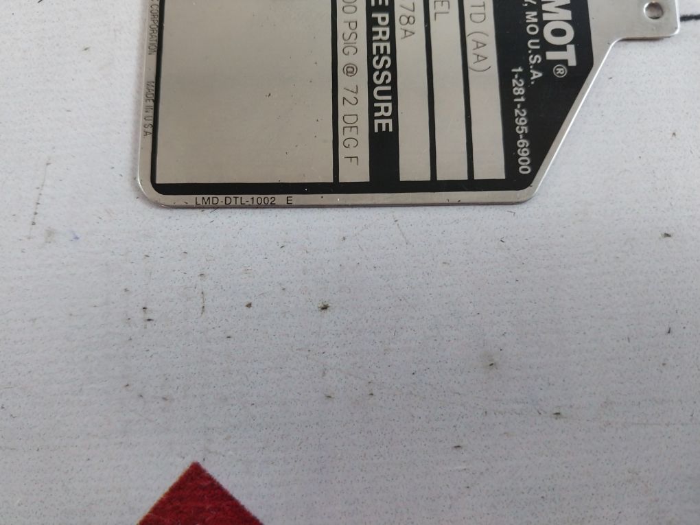 Lamot 1/4" Std (Aa) Rupture Pressure Disc 8188678A Set