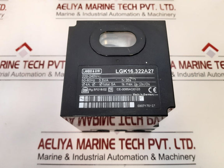 Landis & Gyr Lgk16.322A27 Gas Burner Control