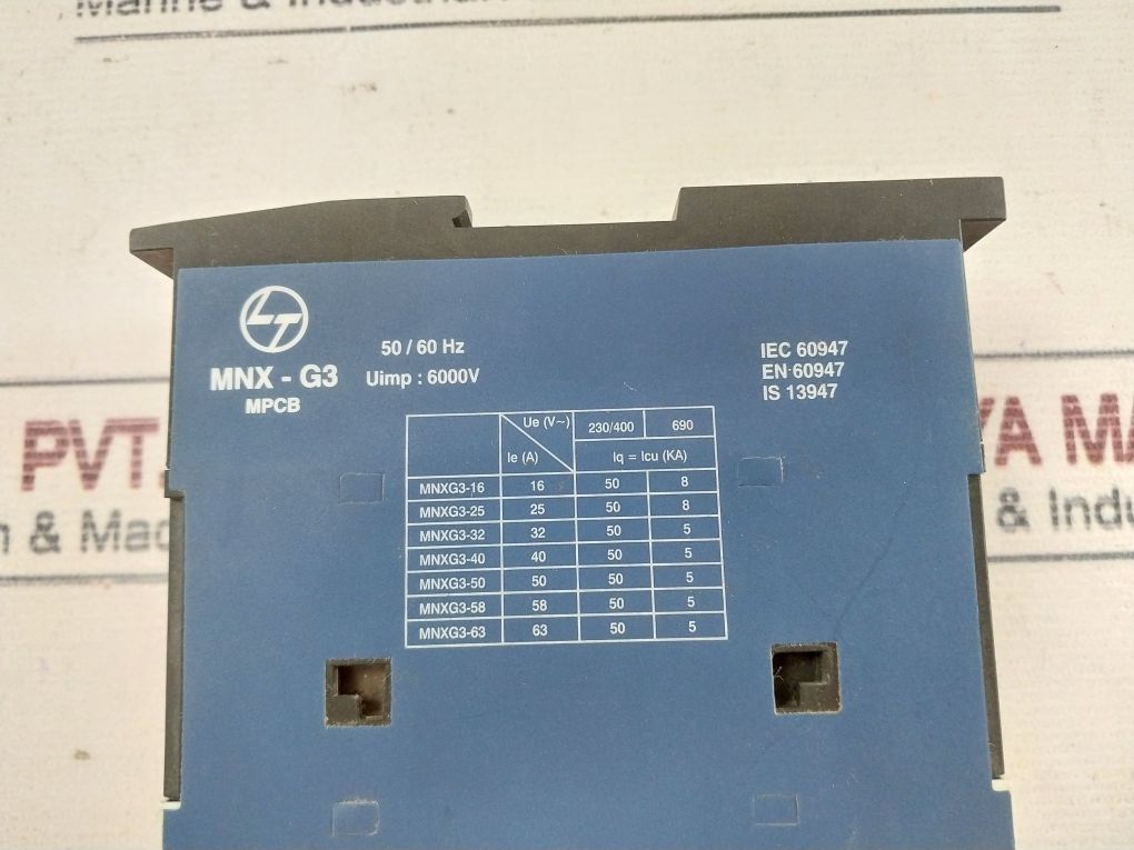 Larsen & Toubro Mnxg3-50 Motor Protection Circuit Breaker 6000V