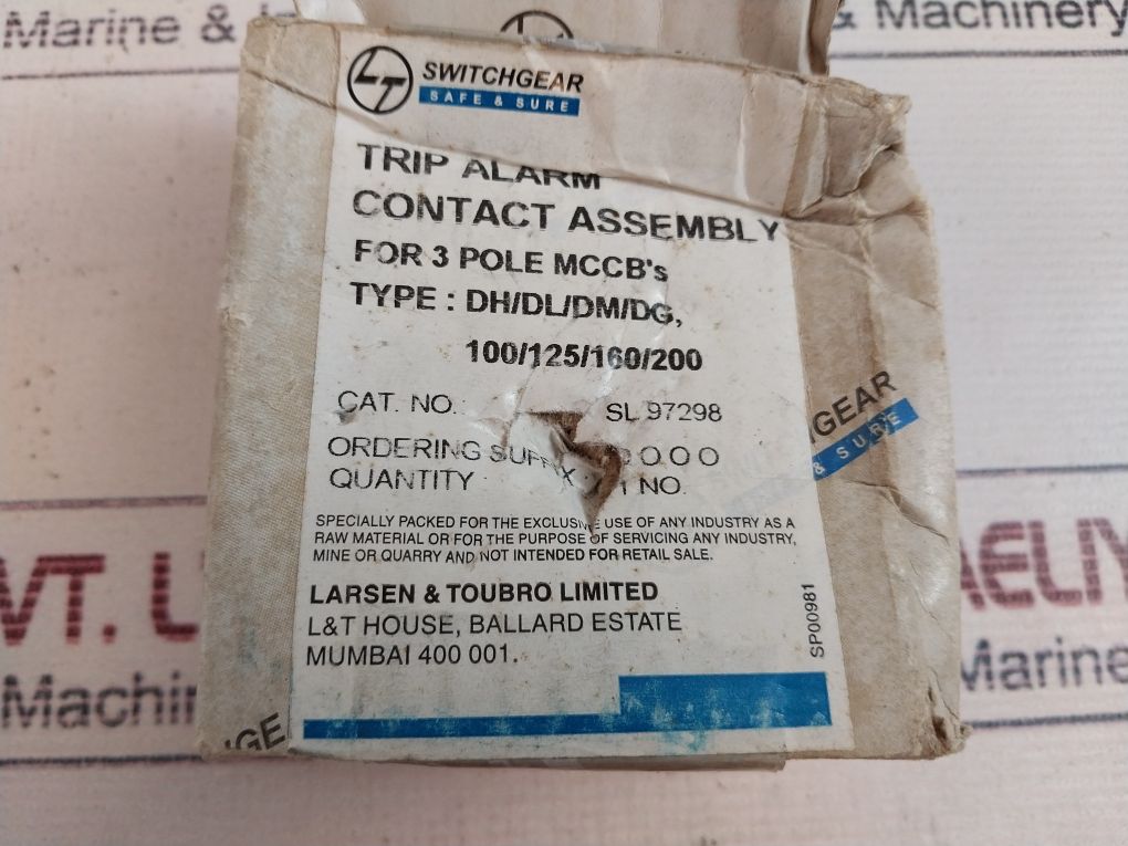 Larsen & Toubro Sl 97298 Switchgear Trip Alarm Contact Assembly