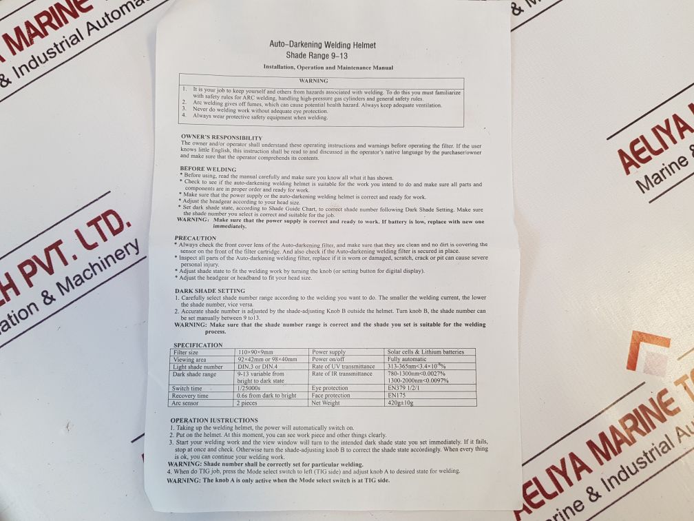 Lascentrum Welding Helmet With Auto Darkening Lens