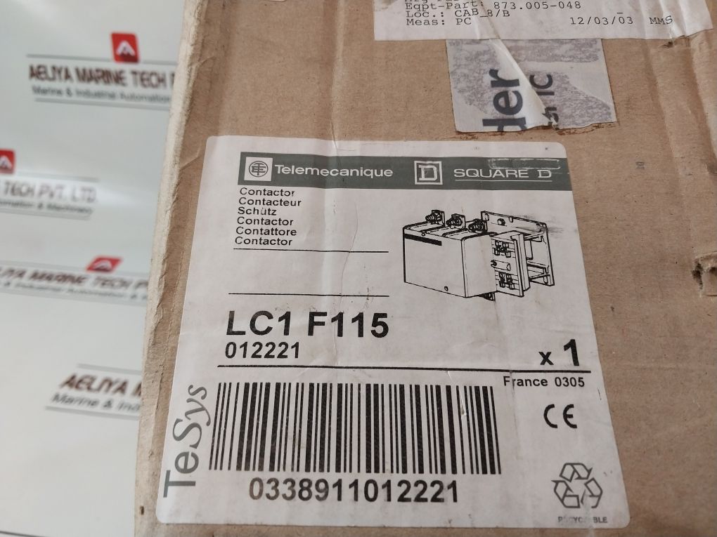 Lc1F115 Telemecanique Square D Lc1F115 Contactor Module
