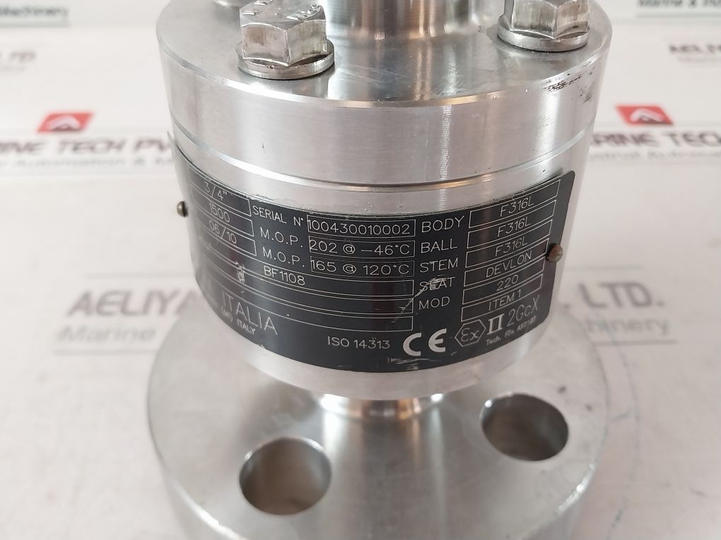 Lcm Italia Dn 3/4" Flanged End Ball Valve