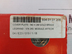Legrand 576 260 Module Arteor Cover Switch Plate-m2 X 2M Gold Brass