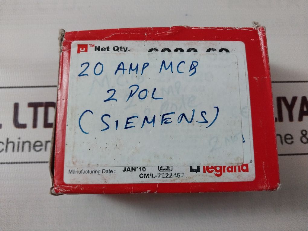 Legrand C20 6032 69 2-pole Miniature Circuit Breaker 415V Ac 10000A