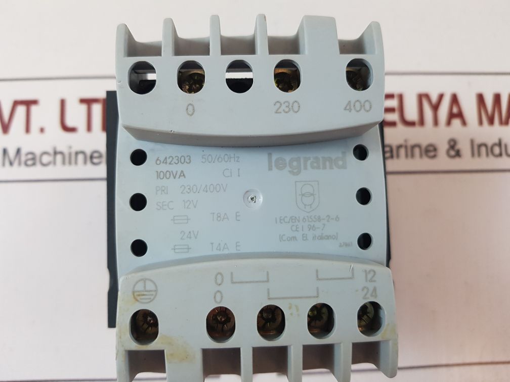 Legrand 642303 100va transformer pri 230/400v