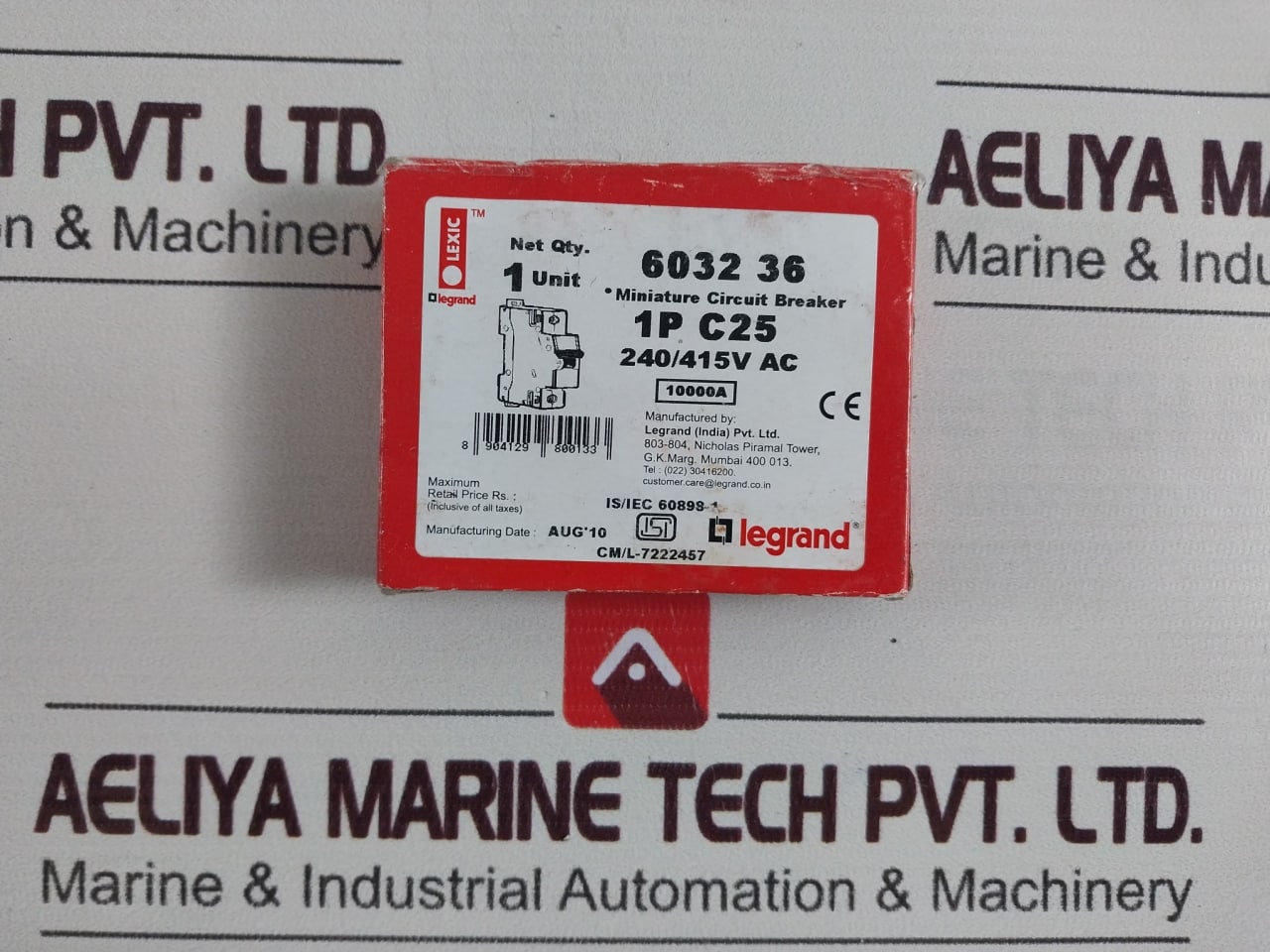 Legrand C25 6032 36 Miniature Circuit Breaker Is/Iec 60898-1 240/415