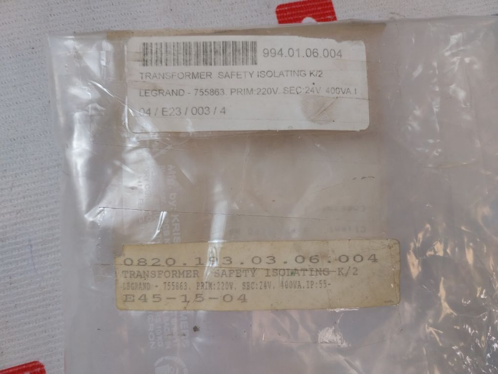 Legrand En60742 Safety Isolating Transformer