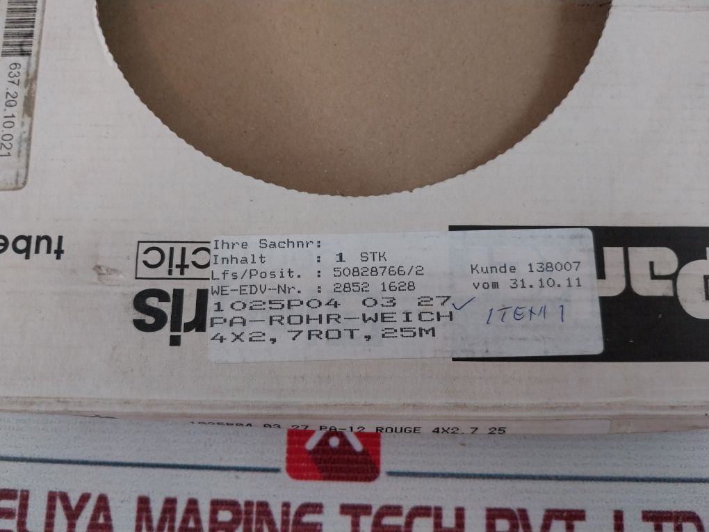 Legris 1025P04 03 27 Nylon Tubing Calibrated Red Hose