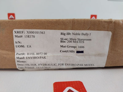 Lenz Ltm-15-rv-3-100 Hydraulic Filter H Fil 0072 00