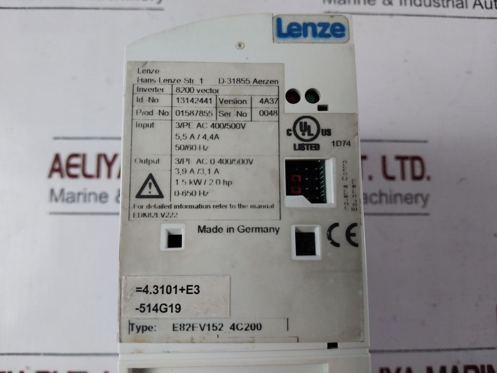 Lenze E82Ev152_4C200 Inverter 8200 Vector