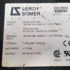 Leroy Somer 202-8634 Automatic Voltage Regulator