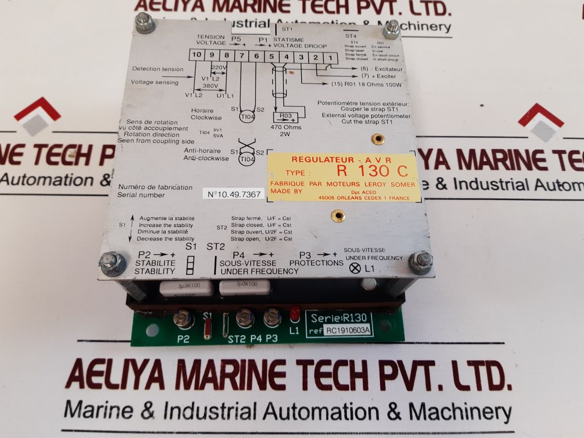 Leroy Somer R 130 C Automatic Voltage Regulator Serie R130