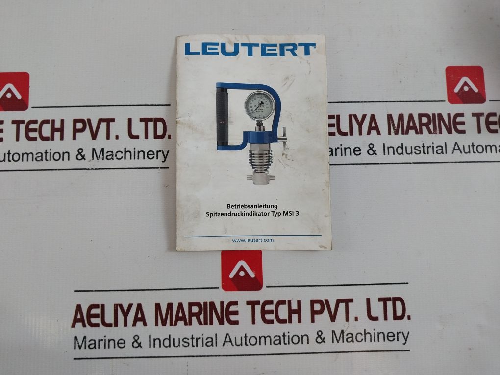 Friedrich Leutert Msi 3-160/3352 Peak Pressure Indicator
