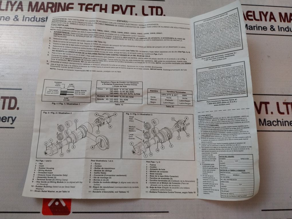 Leviton Nema 5-15 Plug And Connector