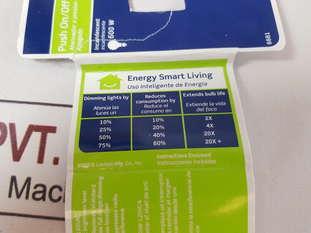 Leviton 6681 Dimmer Incandescent Rotary