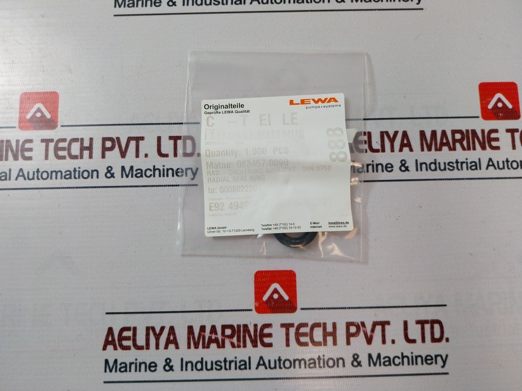 Lewa 114282.1002 Pump Elem Gaskets Radial Seal Ring Kit 071848.0062