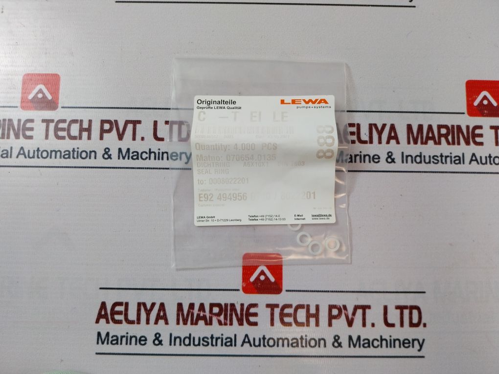 Lewa 114282.1002 Pump Elem Gaskets Radial Seal Ring Kit 071848.0062