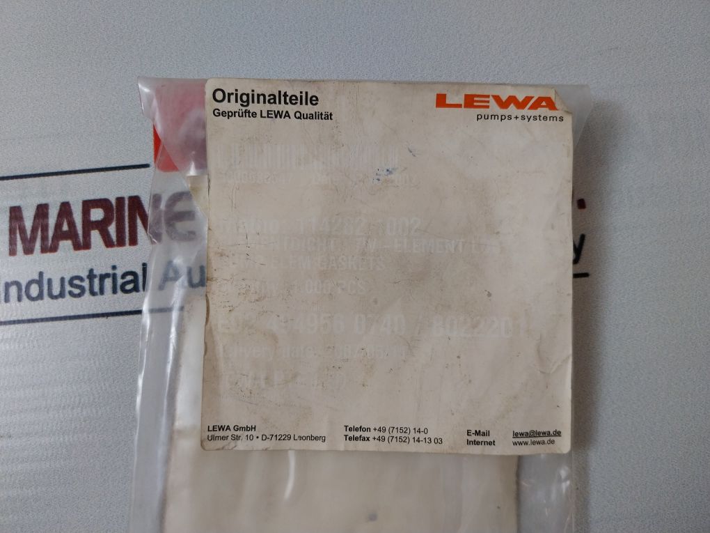 Lewa 114282.1002 Pump Elem Gaskets Radial Seal Ring Kit 071848.0062