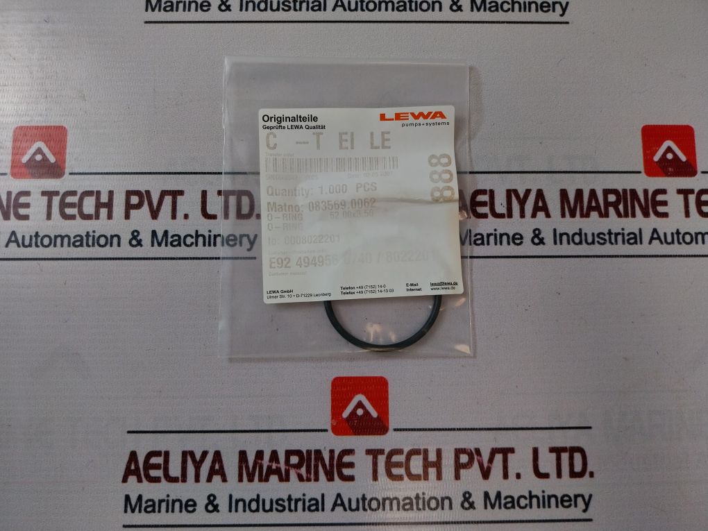 Lewa 114282.1002 Pump Elem Gaskets Radial Seal Ring Kit 071848.0062