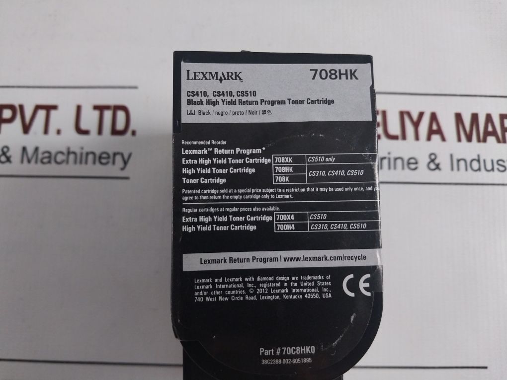 Lexmark 70C8Hk0 Black High Yield Return Program Toner Cartridge