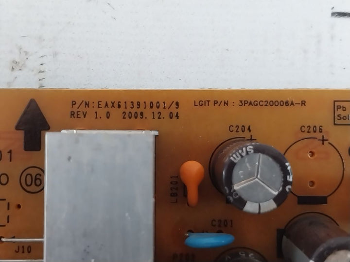 Lg Eax61391001/9 Power Supply Board Lgp19-10L