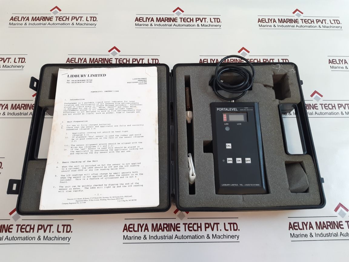 Lidbury Portalevel Nsn 6680-99-192-2735 Liquid Level Sensor