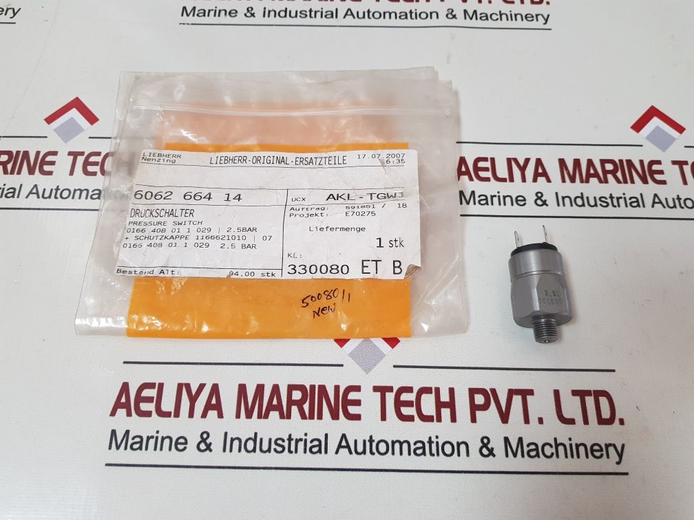 Liebherr 2.5a 660801 pressure switch
