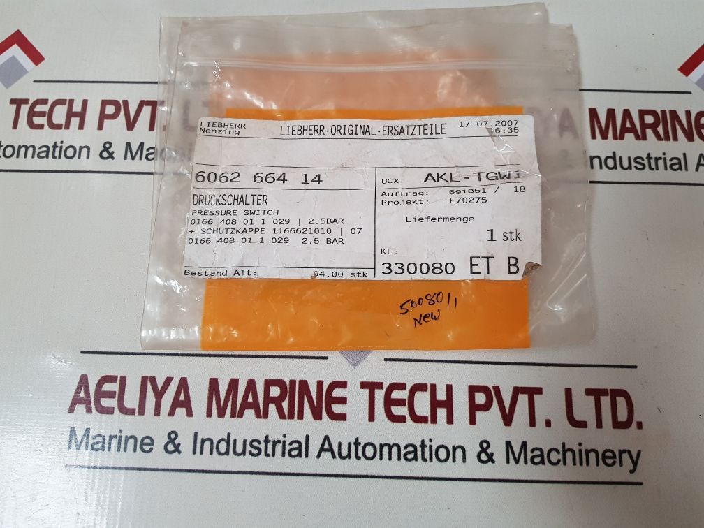 Liebherr 2.5a 660801 pressure switch
