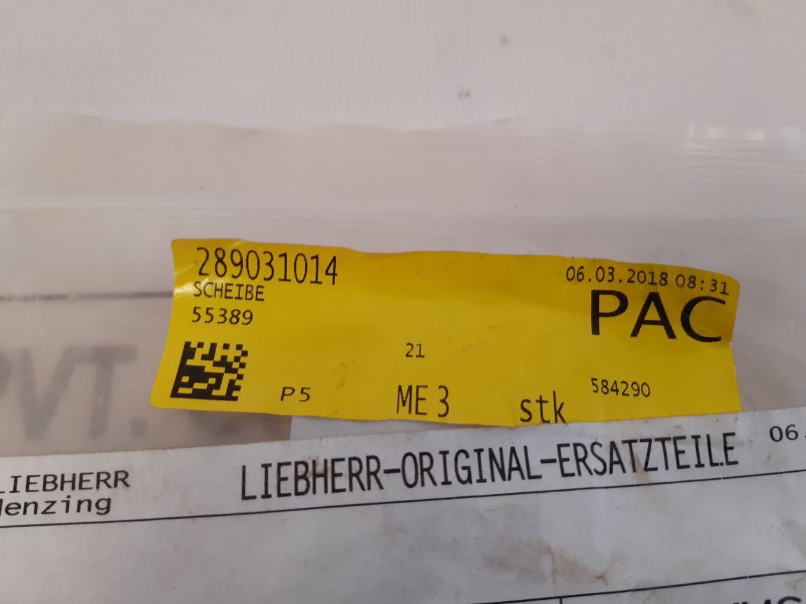 Lot Of 3X Liebherr 2890 310 14 Washer Disc