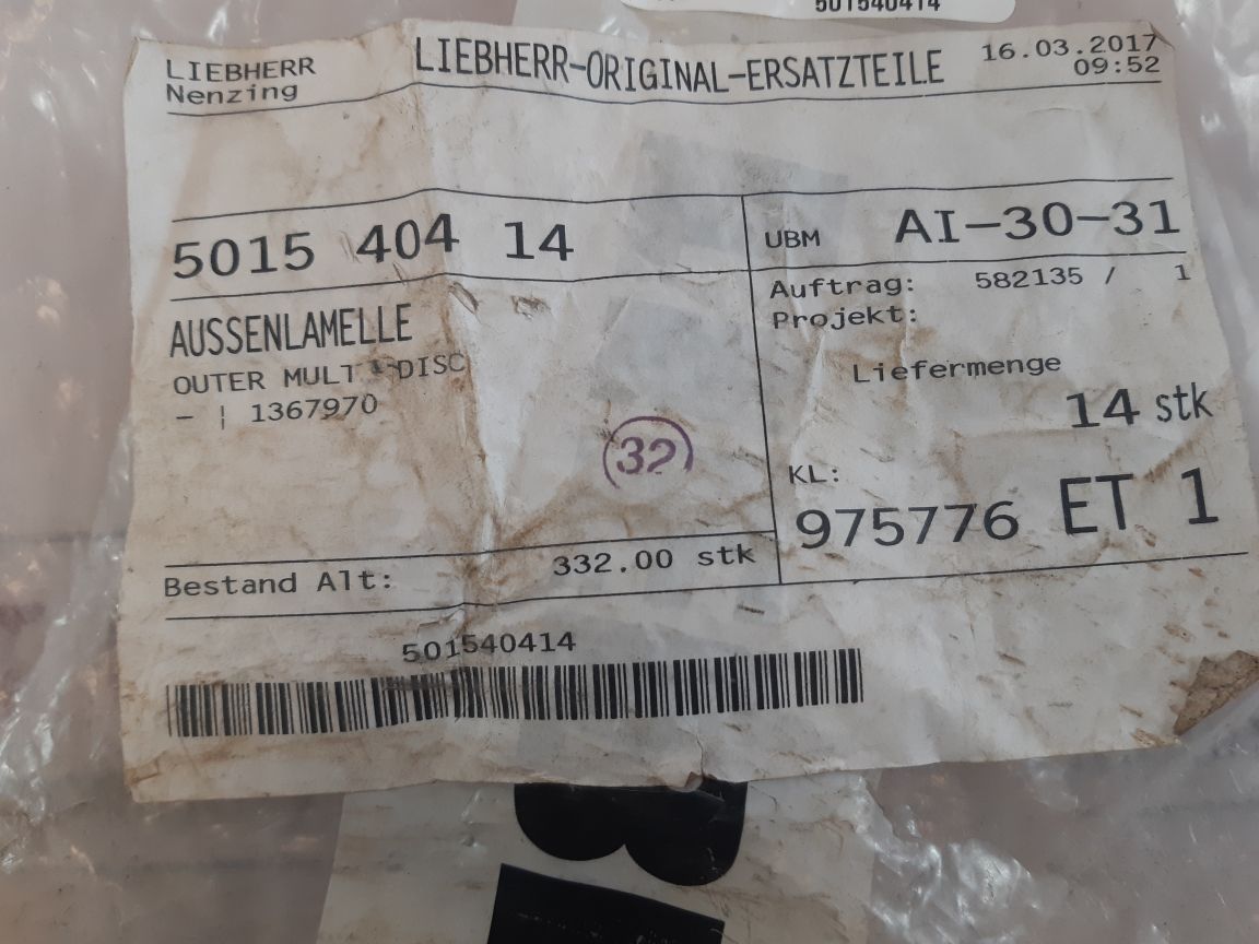 Liebherr 501540414 Outer Multi Disc