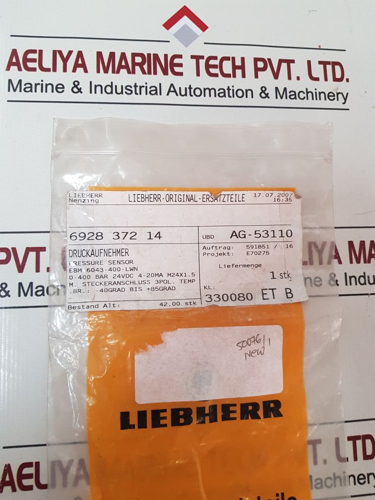Liebherr 692837214 Pressure Sensor