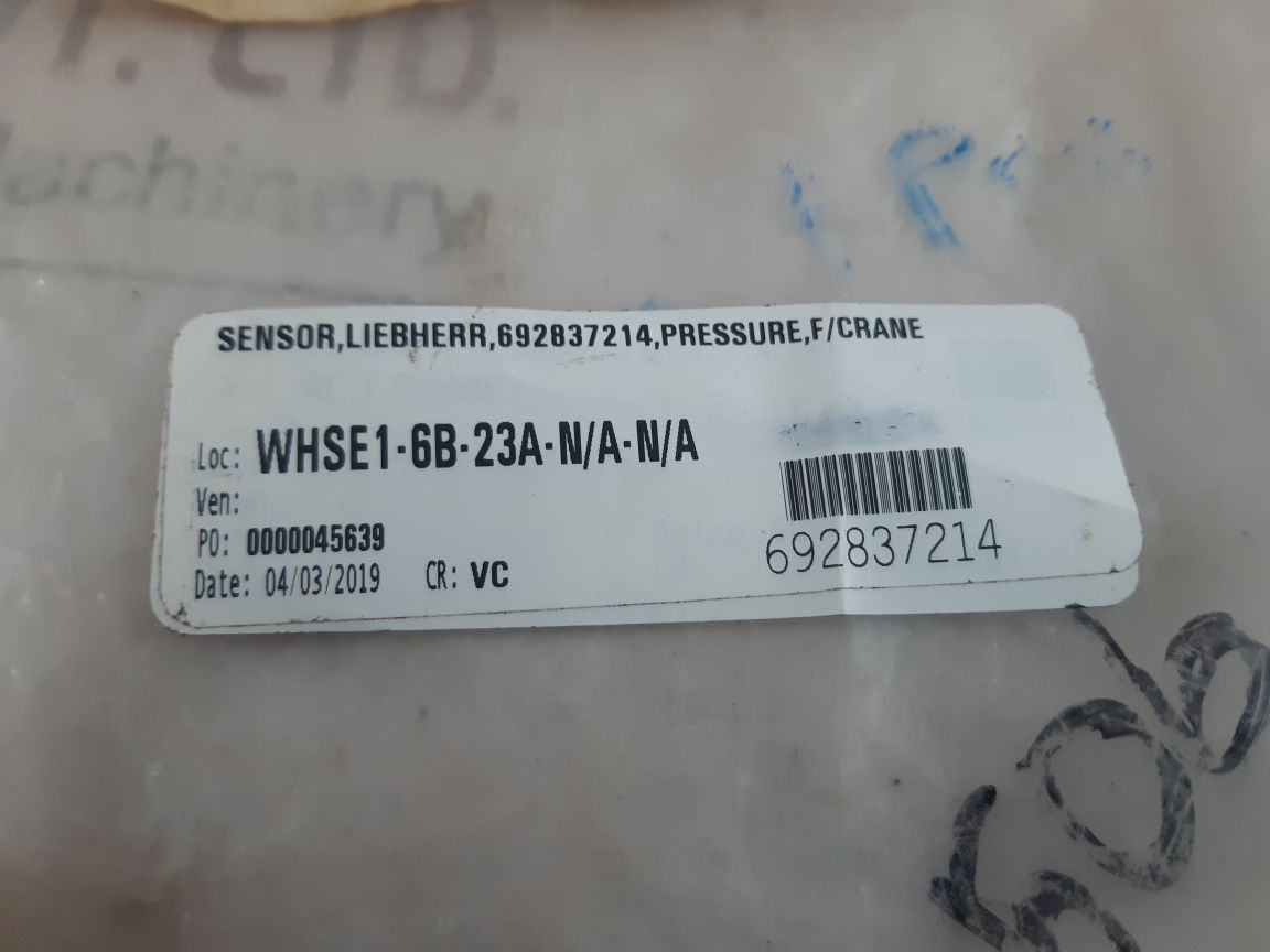 Liebherr 692837214 Pressure Sensor 400 Bar