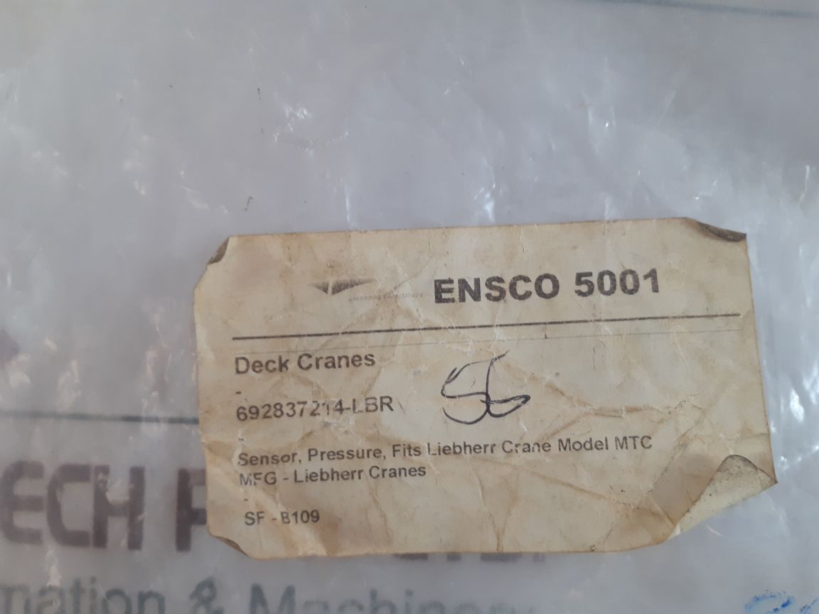 Liebherr 692837214 Pressure Sensor 400 Bar