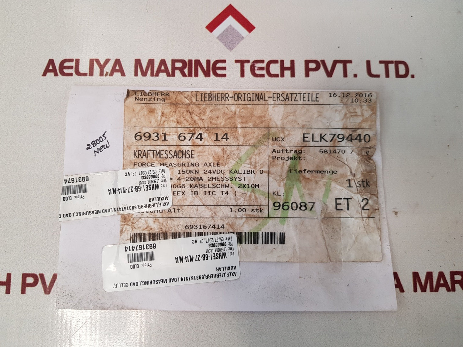 Liebherr 693167414 Load Cell