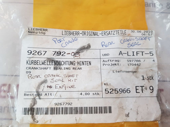 Liebherr 926779203 Crankshaft Sealing Rear