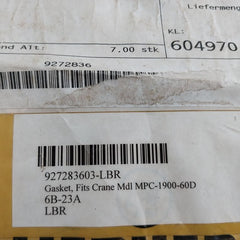Lot Of 3X Liebherr 927283603-lbr Gasket
