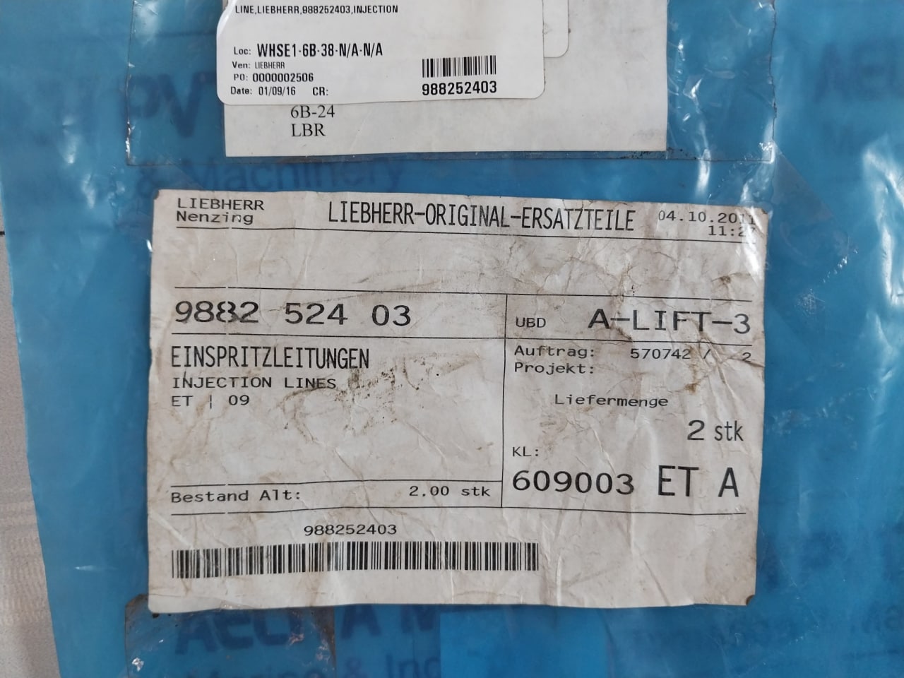 Liebherr 988252403 Injection Line